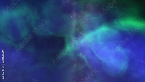 Space background with realistic nebula and shining stars. Colorful cosmos with stardust and milky way. Magic color galaxy. Infinite universe and starry night. 3d render 