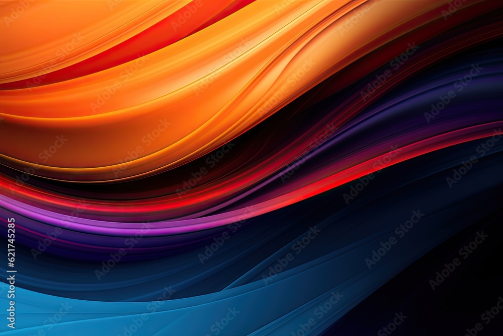 Colorful abstract background with gradient wave design in shades of purple, orange and blue Generative AI illustrations Colorful abstract background with gradient wave design in shades of purple, orange and blue Generative AI illustrations