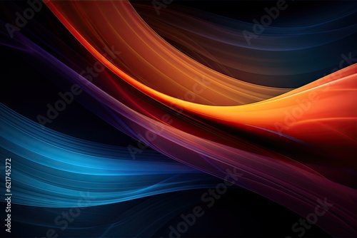 Colorful abstract background with gradient wave design in shades of purple, orange and blue Generative AI illustrations