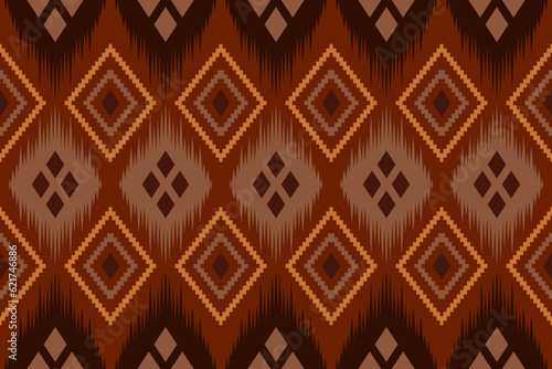 Nature vintages cross stitch traditional ethnic pattern paisley flower Ikat background abstract Aztec African Indonesian Indian seamless pattern for fabric print cloth dress carpet curtains and sarong