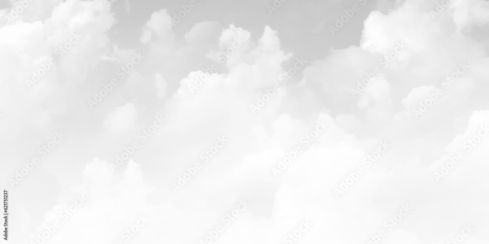 White cloudy sky for background. Black and white thunderstorm dramatic clouds background texture