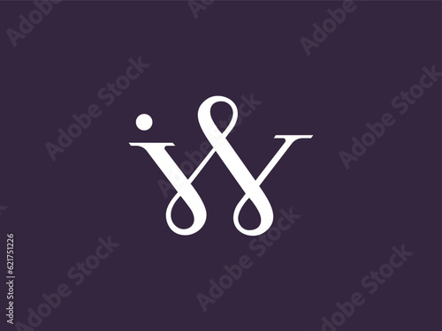 Letter JW or WJ serif font typography logo with classic modern style for signature symbol, personal brand, wedding monogram, etc.