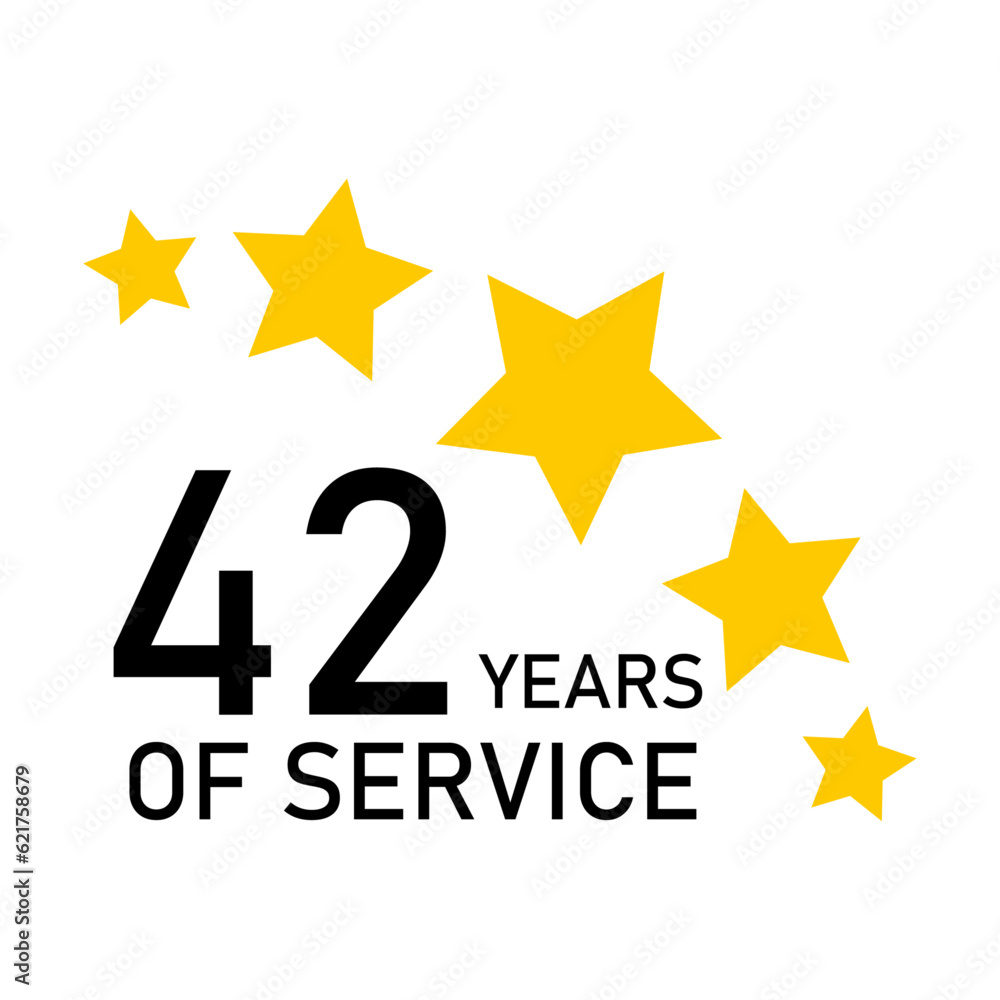 Fototapeta premium Five Star 42 Years of Service