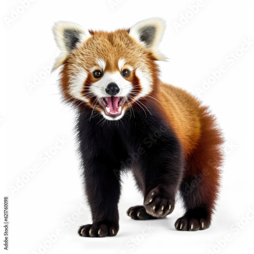 A playful Red Panda (Ailurus fulgens) in an engaging pose.