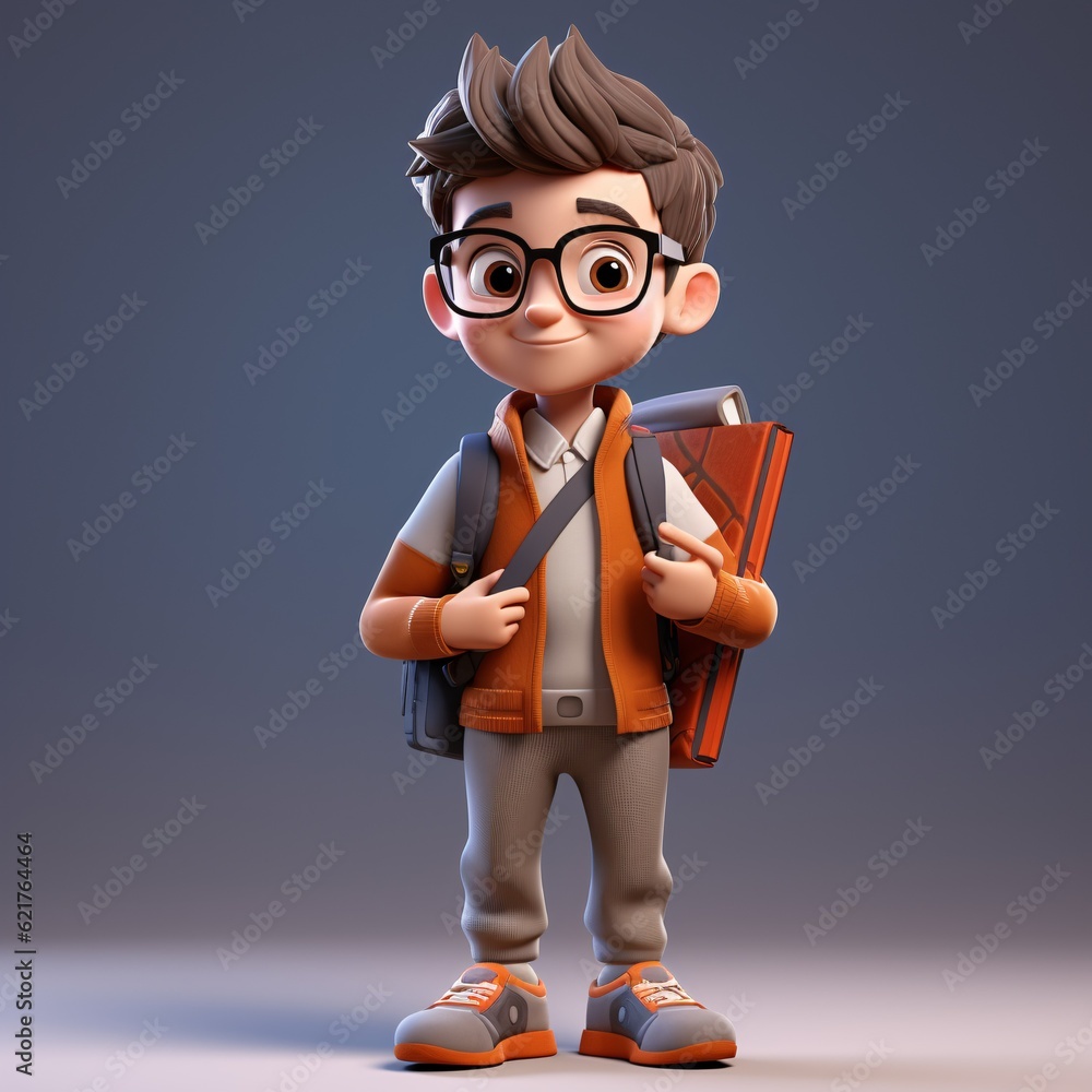 Student 3D Character: Collection of Dynamic