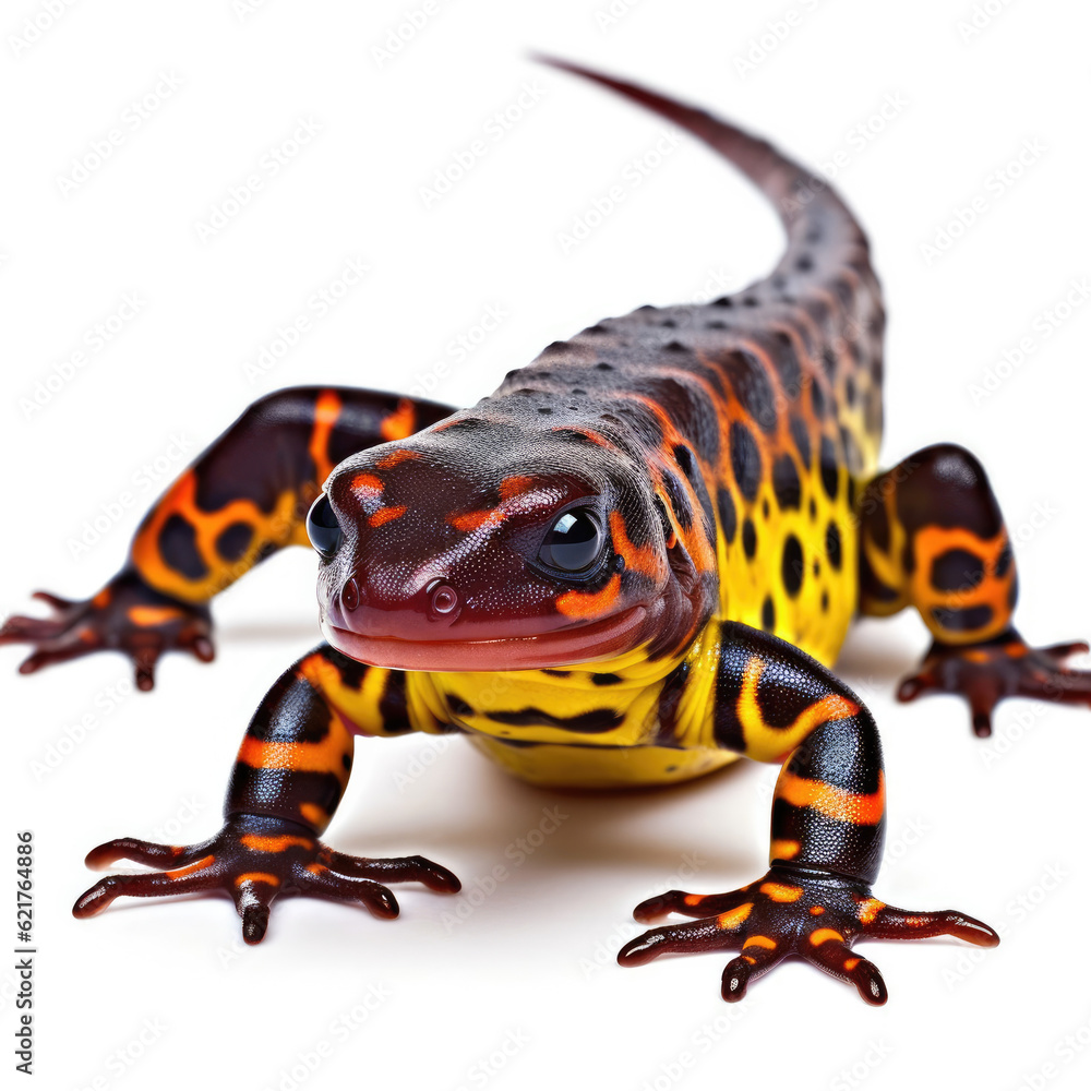 Obraz premium A vibrant Salamander (Salamandridae) showing off its colors.
