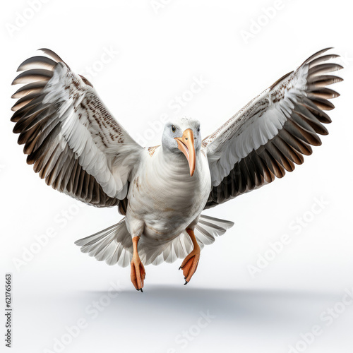 An elegant Albatross (Diomedeidae) soaring high in the sky. photo