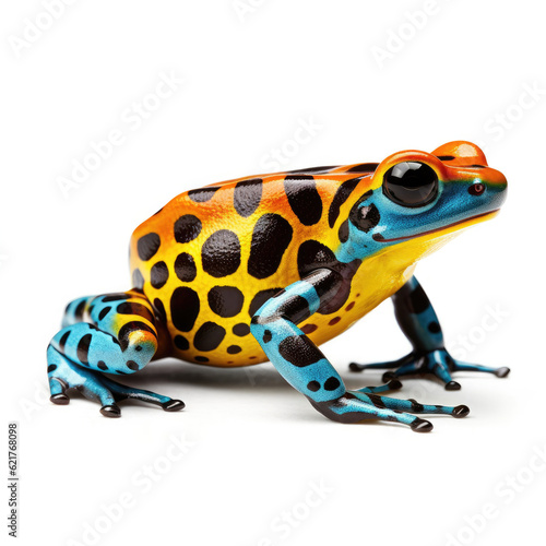 A striking Dart Frog (Dendrobatidae) in vibrant colors.