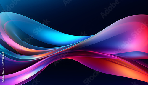 abstract colourful blue purple red iridescent silk wave background