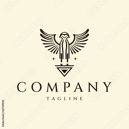 Horus logo design vector illustration