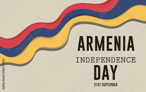 Armenia Independence Day 21st September celebration concept. Poster web banner design vector illustration.