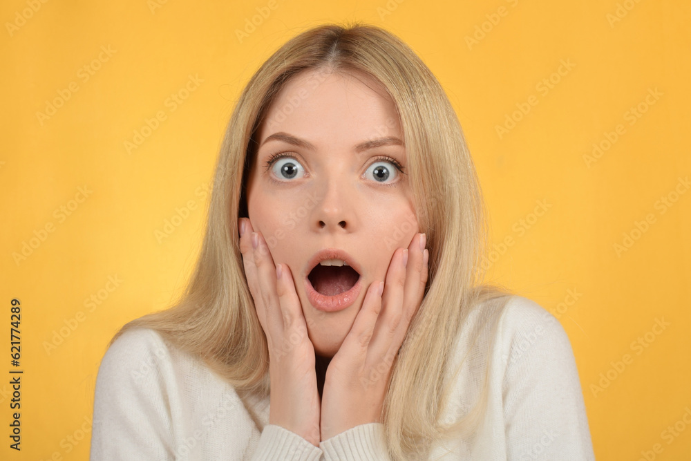portrait of a surprised young blonde portrait of a surprised young blonde
