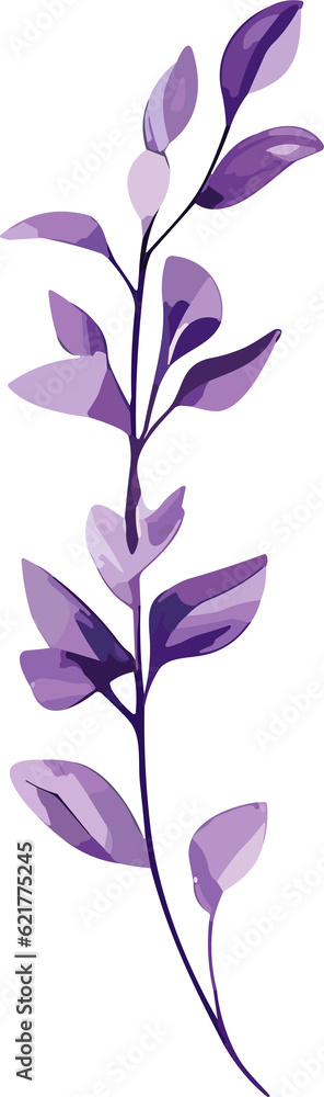 Watercolor Purple Flowers Clipart Png Transparent Element