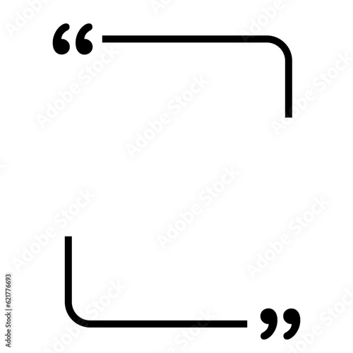 Quote box frame for speech quotation marks. 