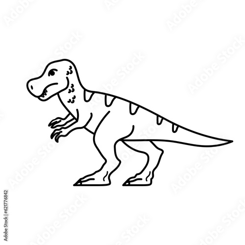Tyrannosaurus Rex  T rex Outline Vector Illustration