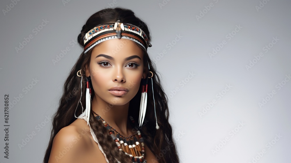 A beauitful african american woman that is also native american mixed ethnicity on white background. A beauitful african american woman that is also native american mixed ethnicity on white background.