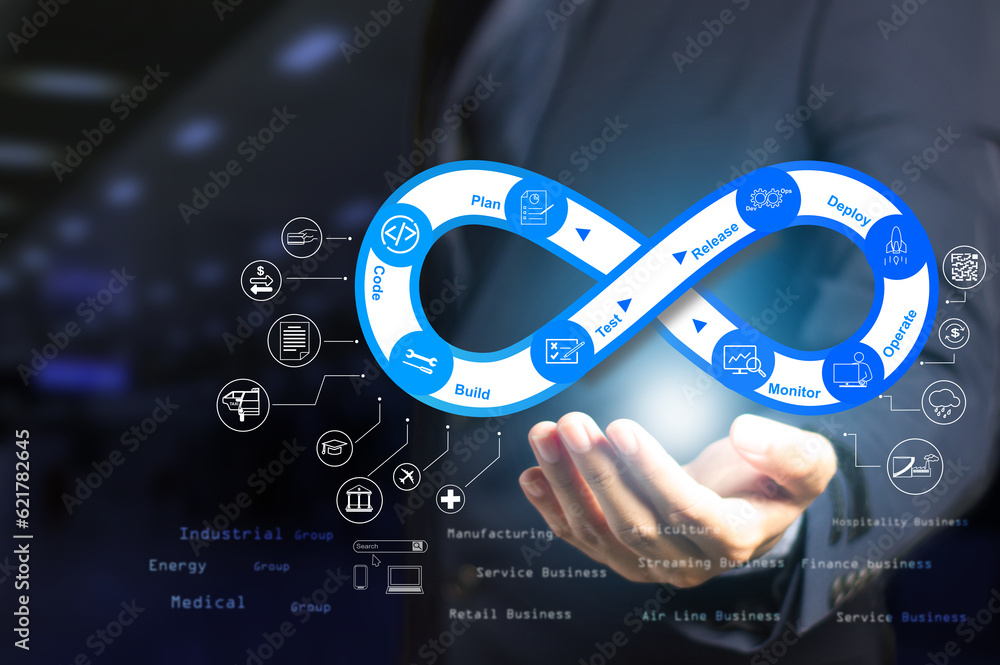 Foto de DevSecOps Software development team is transforming the idea to ...