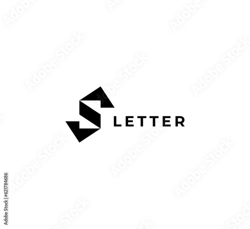 geometric letter S. Architecture vector logo. Isolated monogram