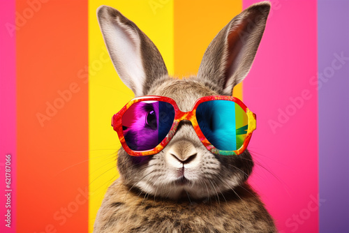 rabbit in a glasses generative ai © yusmahendra0408