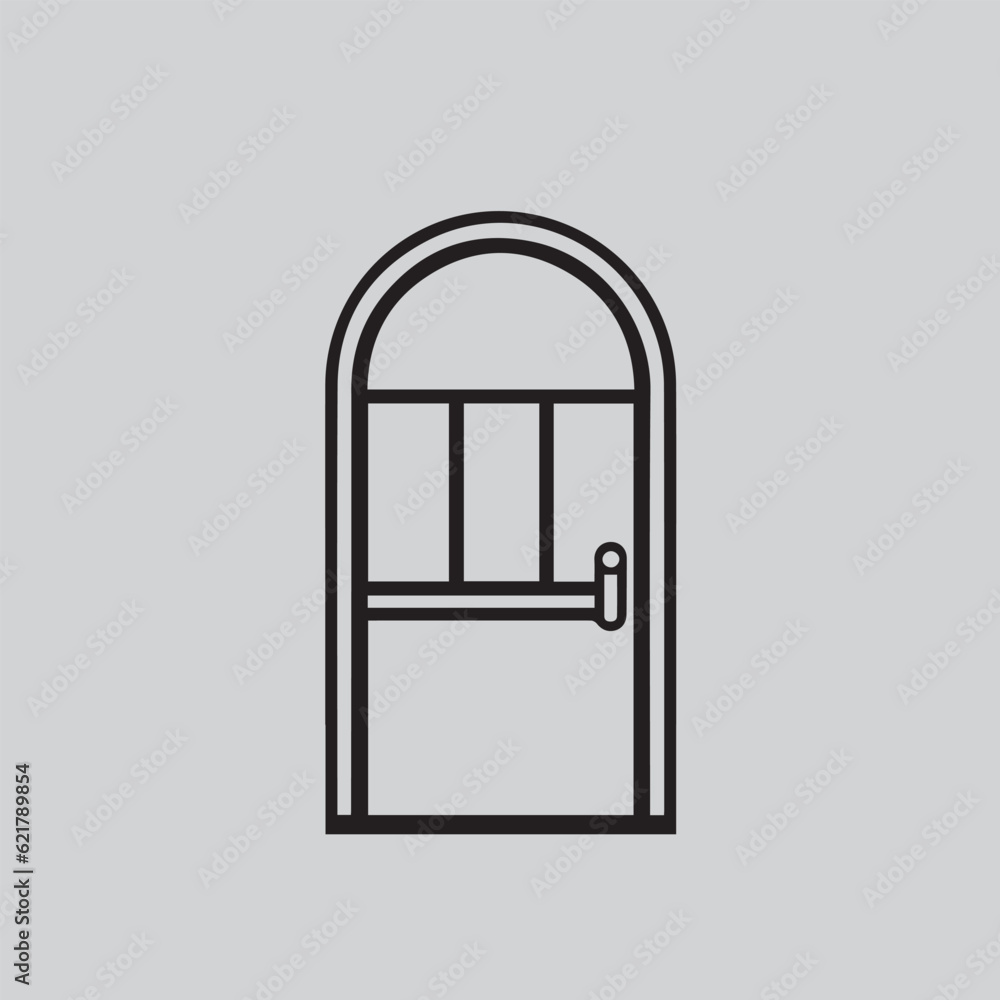 Door logo icon vector template