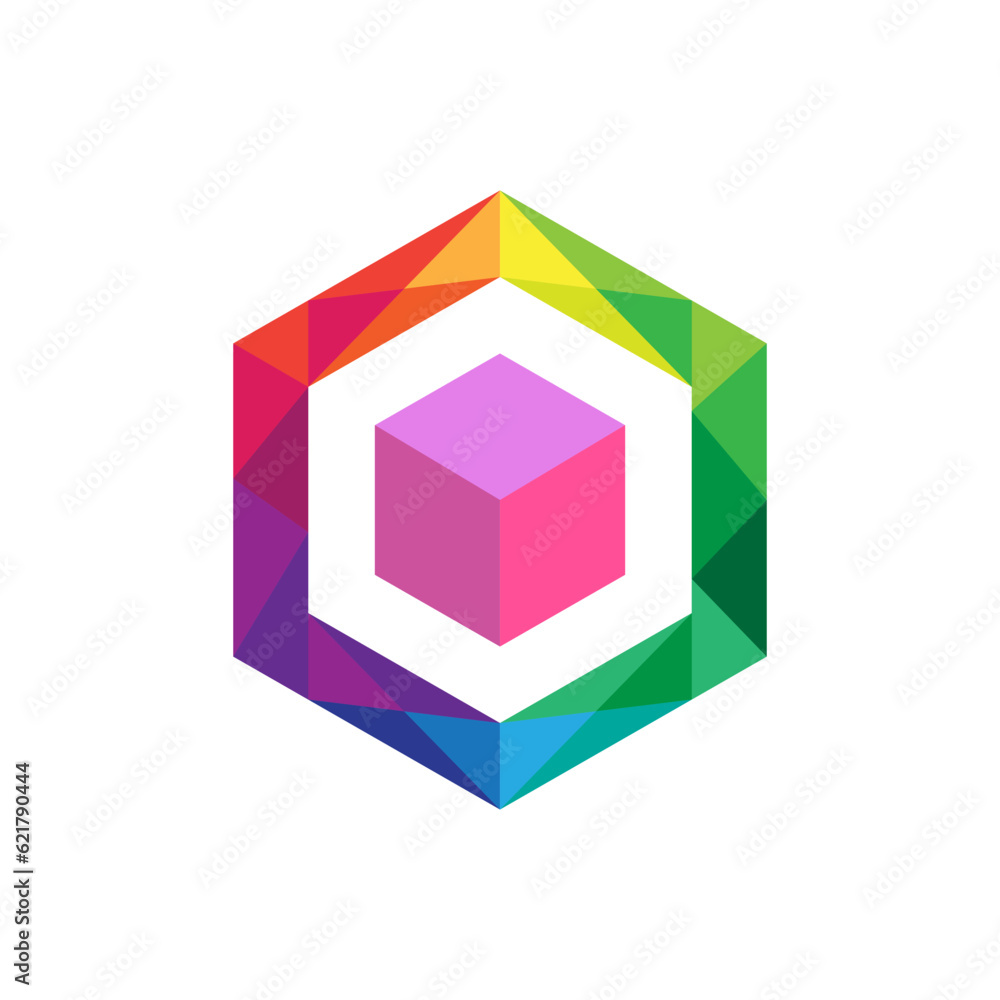 hexagon icon design vector template hexagon icon design vector template