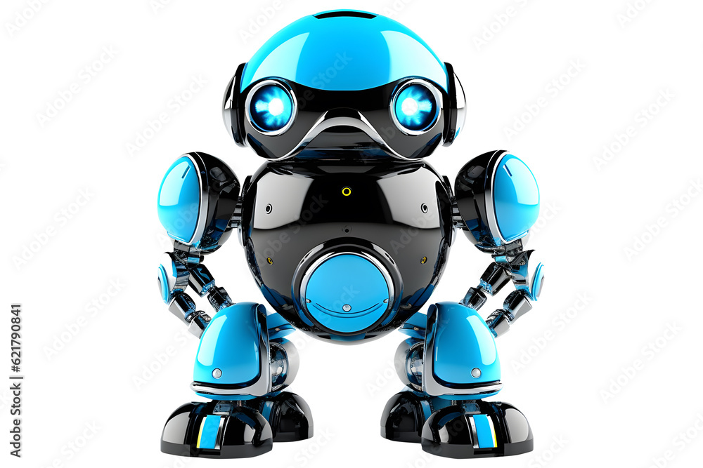 small robot clipart style on white background. generated ai.