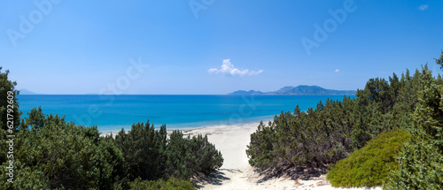 Exotic beach as part of paradise beach at the south coast of the island of Kos, Dodecanese, Greece