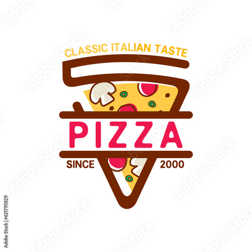 Classic Italian Taste Pizza Logo Design
