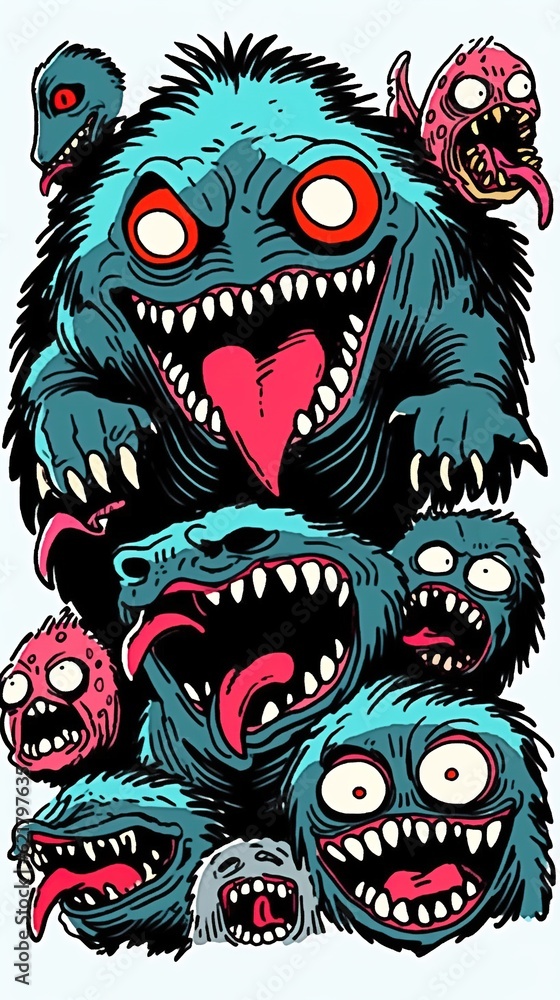 Naklejka premium dragon head tattoo