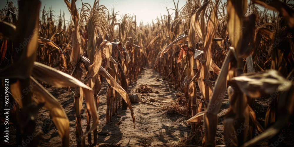 Drought in a cornfield - Generative AI Drought in a cornfield - Generative AI