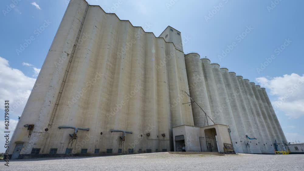 Clouds Moving Over Grain Elevator Time Lapse Clouds Moving Over Grain Elevator Time Lapse