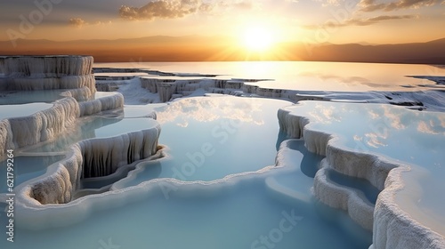 Discover The Beauty Of Pamukkale Basin's Hot Mineral Springs In Turkey photo