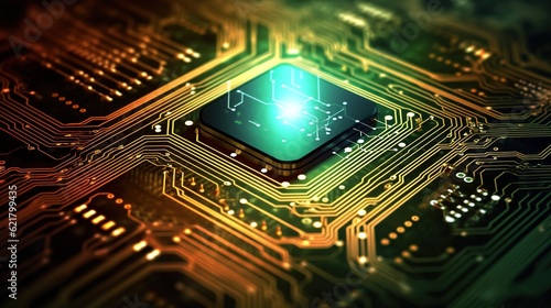 Abstract circuit board technology background