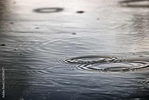 raindrops on water background abstract circles rain ripples