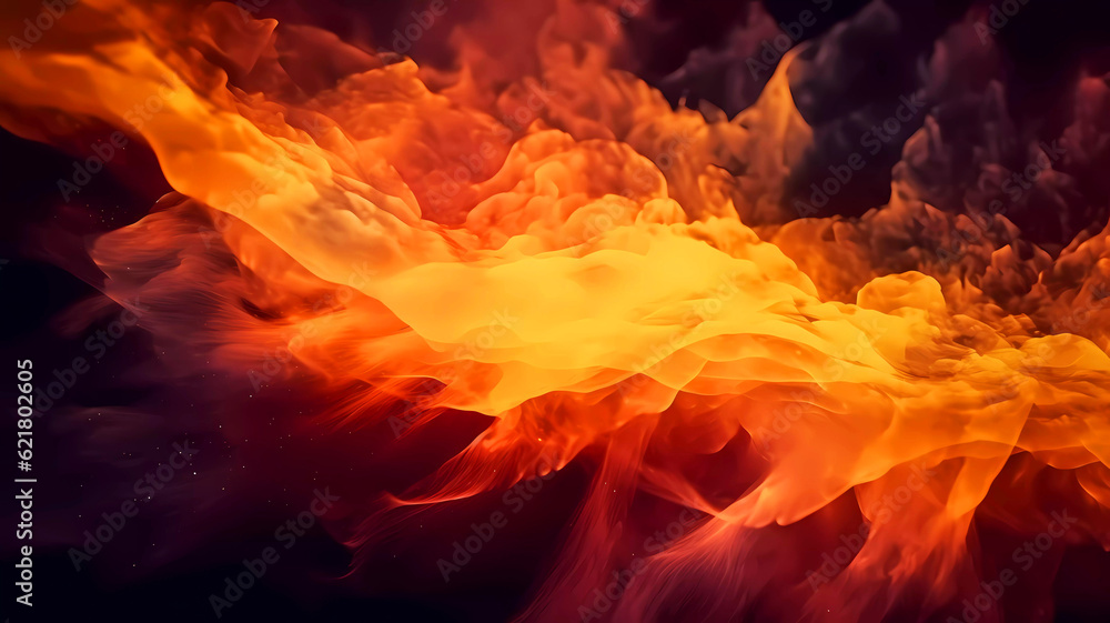 Fototapeta premium Fire blazing background. Generative ai design.