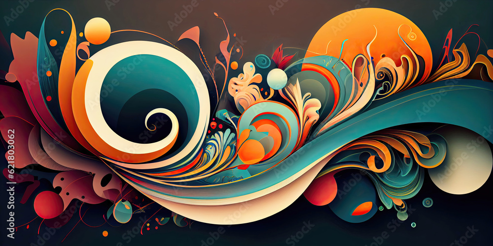 Colorful abstract fantasy wallpaper background illustration