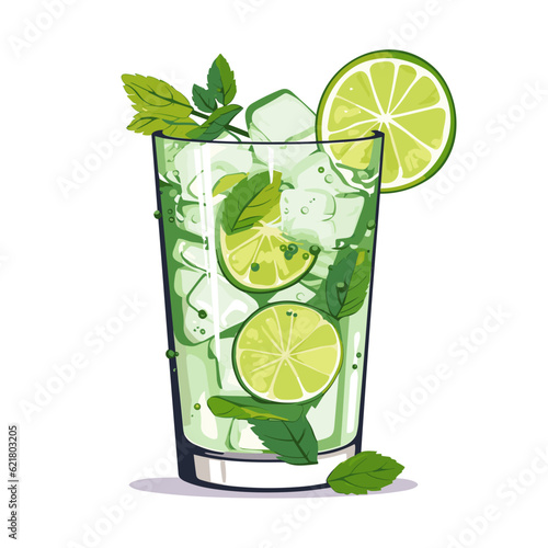 Refreshing Mojito Cocktail Vector Artwork