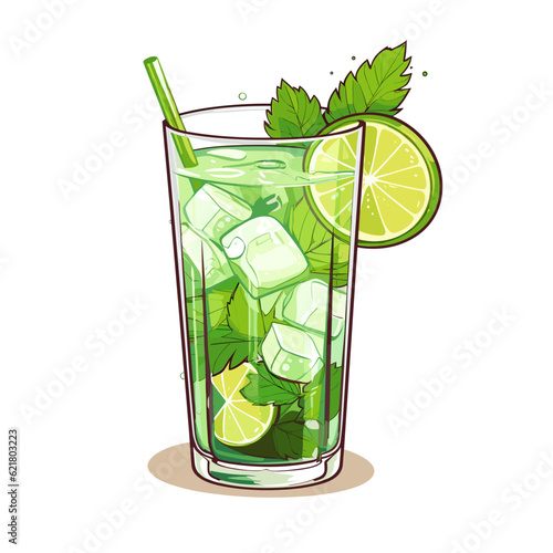 Refreshing Mojito Cocktail Vector Artwork