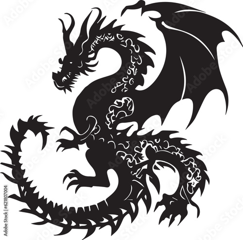 Dragon vector tattoo design
