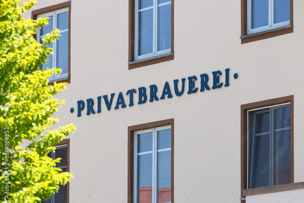 private Brauerei Schriftzug - obrazy, fototapety, plakaty 
