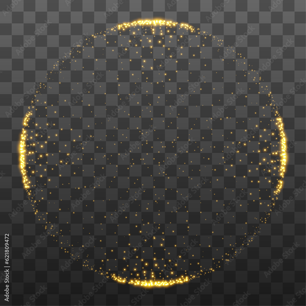 Poster vector light effect circle shape on a black background ...