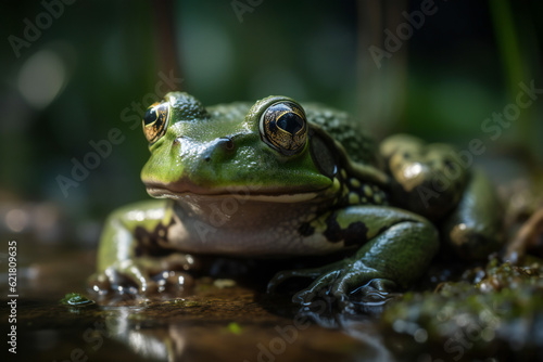 A gree frog,ai generated