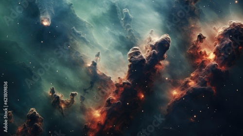 Fotografia a photo in space of pillars of creation