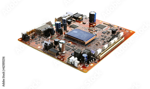 electronic circuit board isolated photo