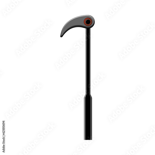 bar crowbar metal cartoon. construction steel, burglar carpentry, claw lever bar crowbar metal sign. isolated symbol vector illustration