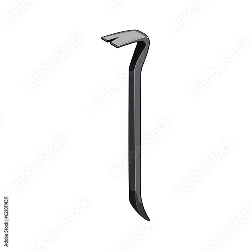 construction crowbar metal cartoon. steel burglar, carpentry claw, lever wrecking construction crowbar metal sign. isolated symbol vector illustration