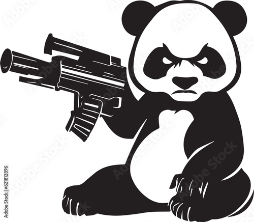 Kung Fu panda vector tattoo design illustration
