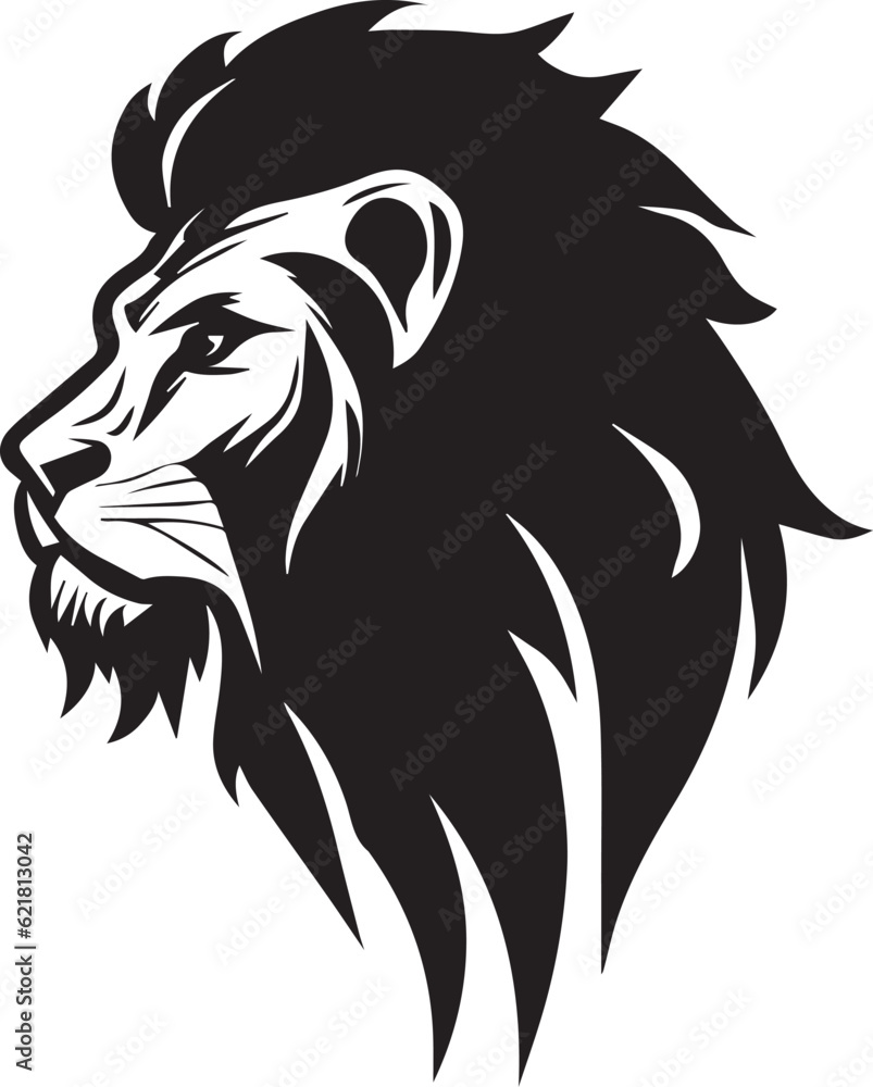 Lion face tattoo illustration vector 