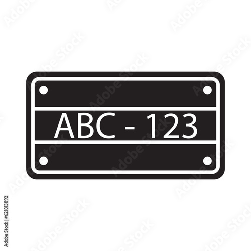 license plate icon vector