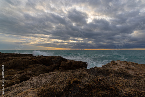 sunset over the sea